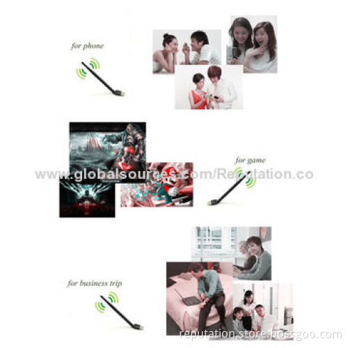 USB 802.11n 150Mbps Mini Wireless LAN Adapter, Supports WPS Key Encryption